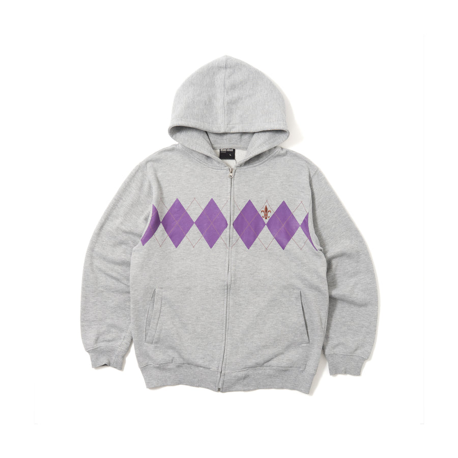 00's BEANS HOUSE Argyle Zip-Up Hoodie
