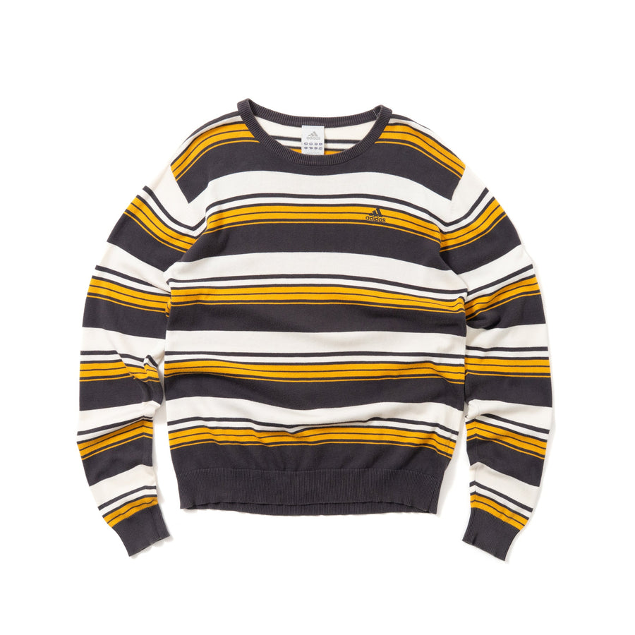 00'S ADIDAS MUTI STRIPED KNIT SWEATER