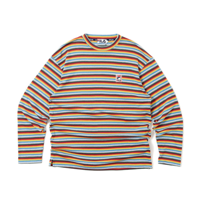 90's FILA Multi Striped L/S Tee