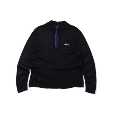 90's FEDEX HALF-ZIP KNIT SWEATER