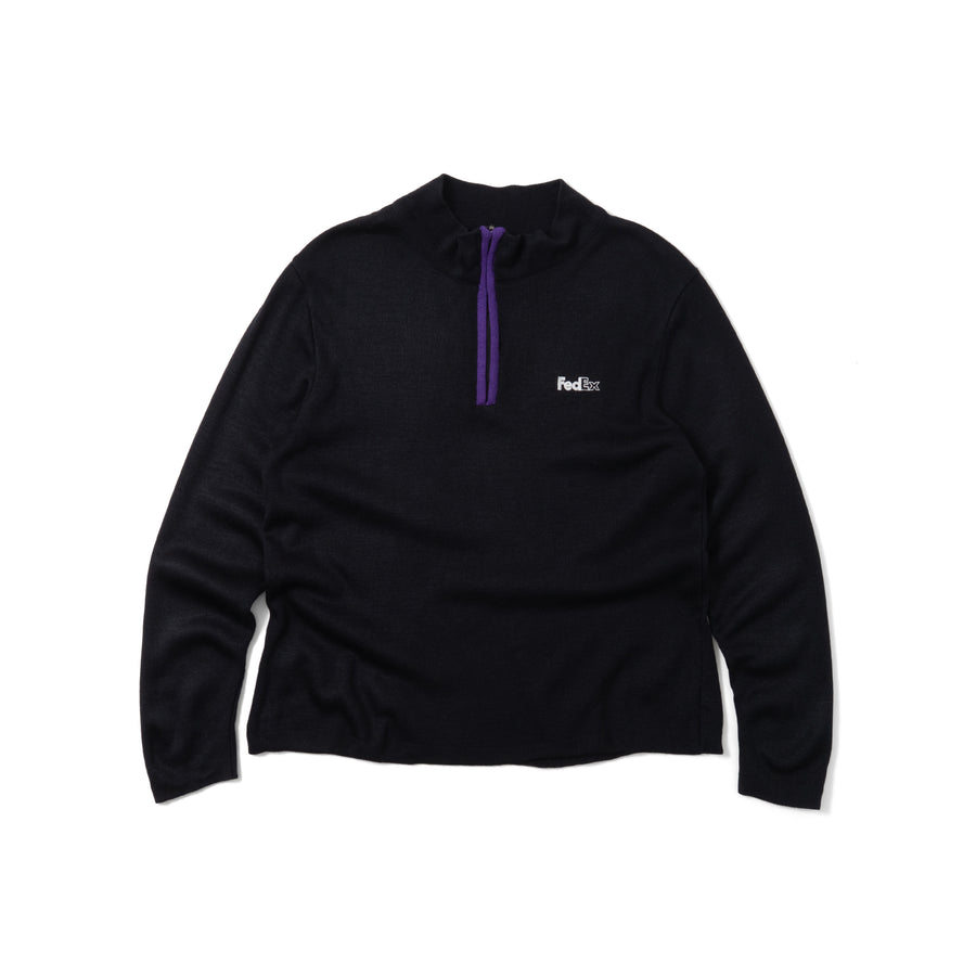 90's FEDEX HALF-ZIP KNIT SWEATER