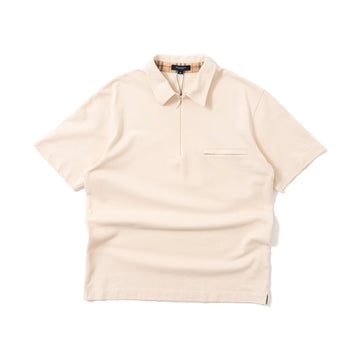 BURBERRY LONDON HALF-ZIP S/S POLO SHIRT
