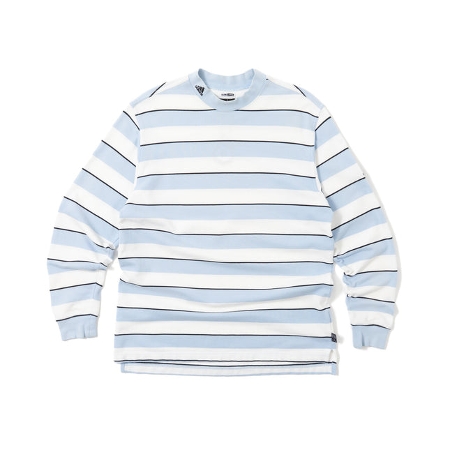 00's adidas Golf Striped Mock Neck L/S Tee