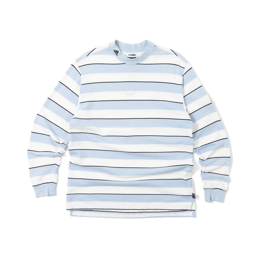 00'S ADIDAS GOLF STRIPED MOCK NECK L/S TEE