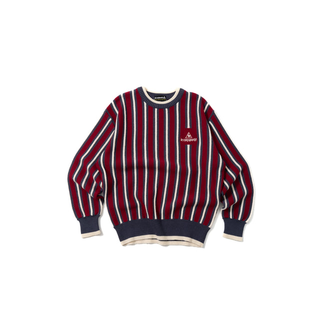 00's Le Coq Sportif Golf Collection Striped Knit Sweater