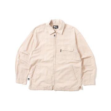90'S FIRST DOWN ZIP-UP LINEN L/S SHIRT