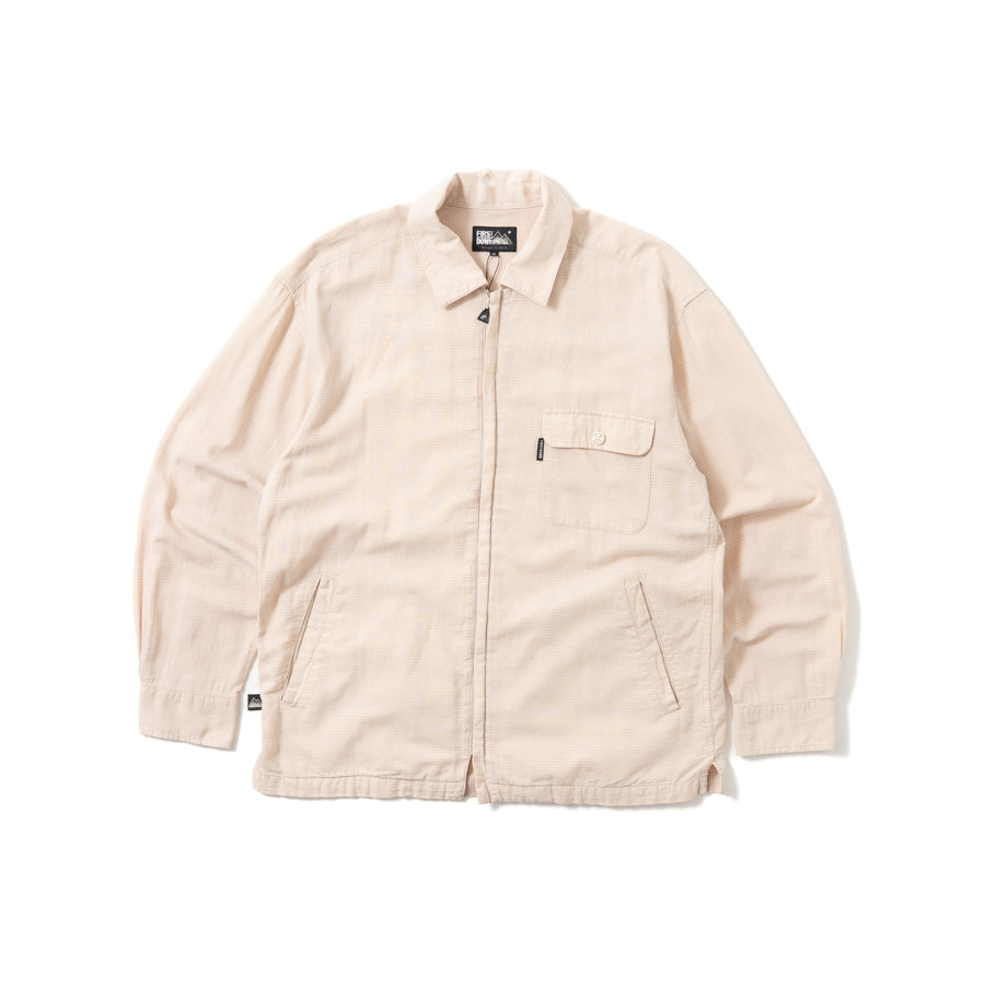 90'S FIRST DOWN ZIP-UP LINEN L/S SHIRT