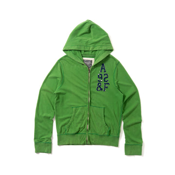ABERCROMBIE & FITCH WAPPEN ZIP-UP HOODIE