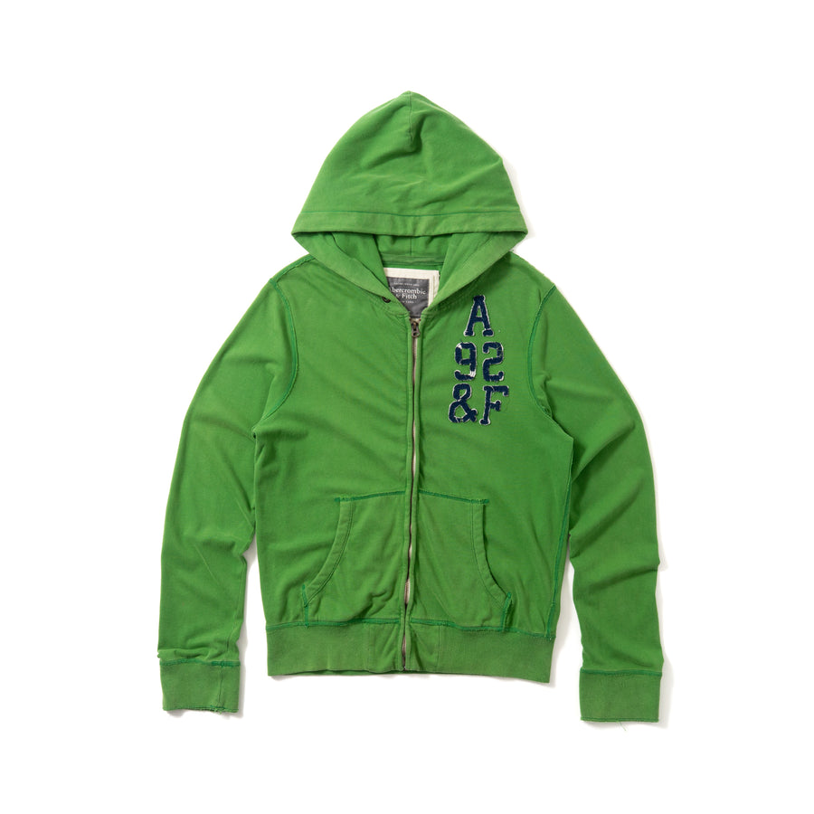ABERCROMBIE & FITCH WAPPEN ZIP-UP HOODIE