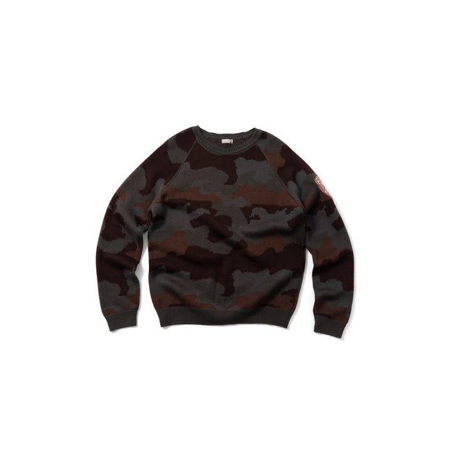 Napapijri Camouflage Raglan Sleeve Knit Sweater