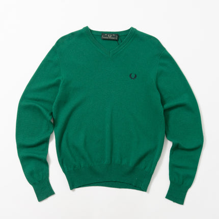 90's Fred Perry Elbow Patch Knit Sweater