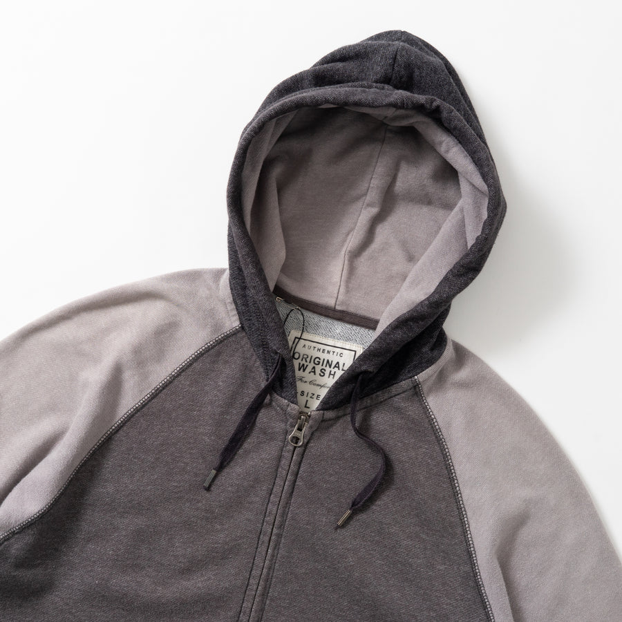 UNIQLO ORIGINAL WASH SWITCHED ZIP HOODIE