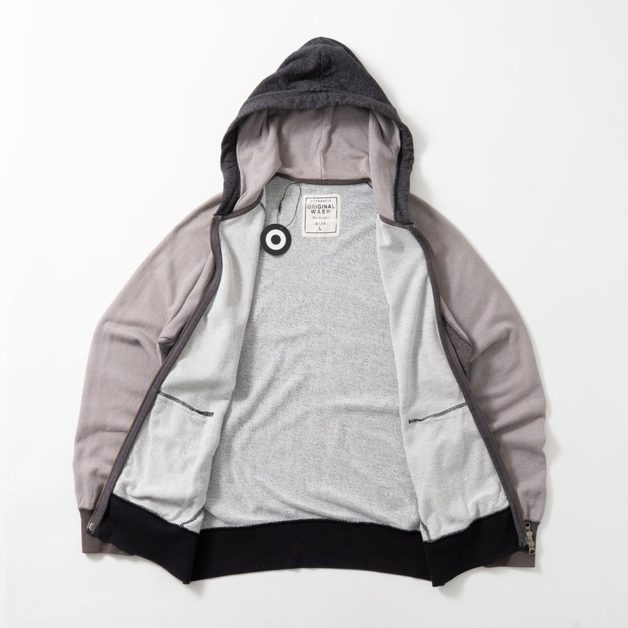 UNIQLO ORIGINAL WASH SWITCHED ZIP HOODIE
