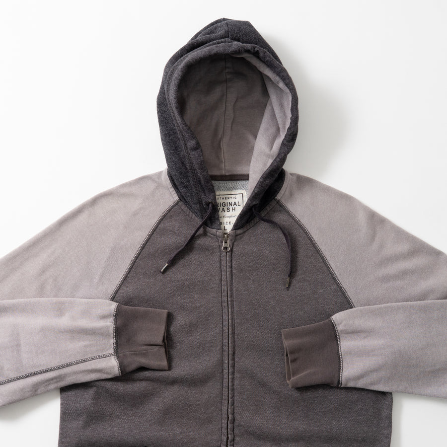 UNIQLO ORIGINAL WASH SWITCHED ZIP HOODIE