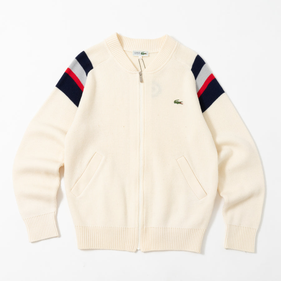90's Chemise Lacoste Zip-Up Knit