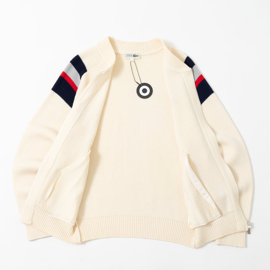90's Chemise Lacoste Zip-Up Knit