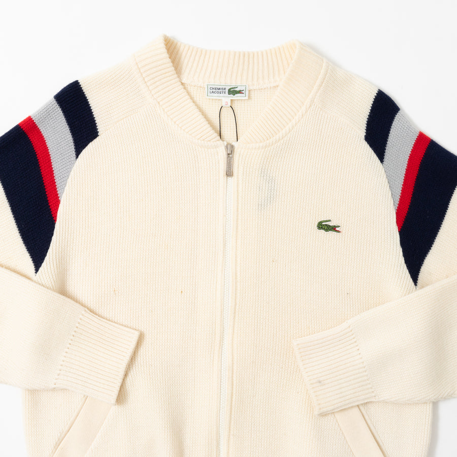 90's Chemise Lacoste Zip-Up Knit