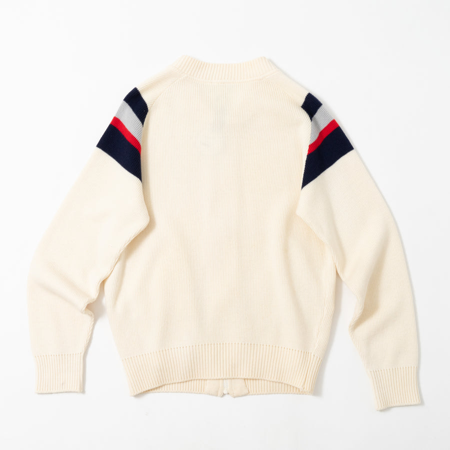 90's Chemise Lacoste Zip-Up Knit