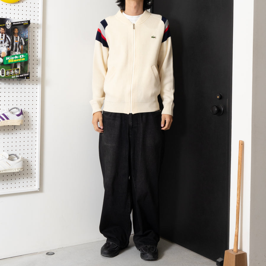 90's Chemise Lacoste Zip-Up Knit
