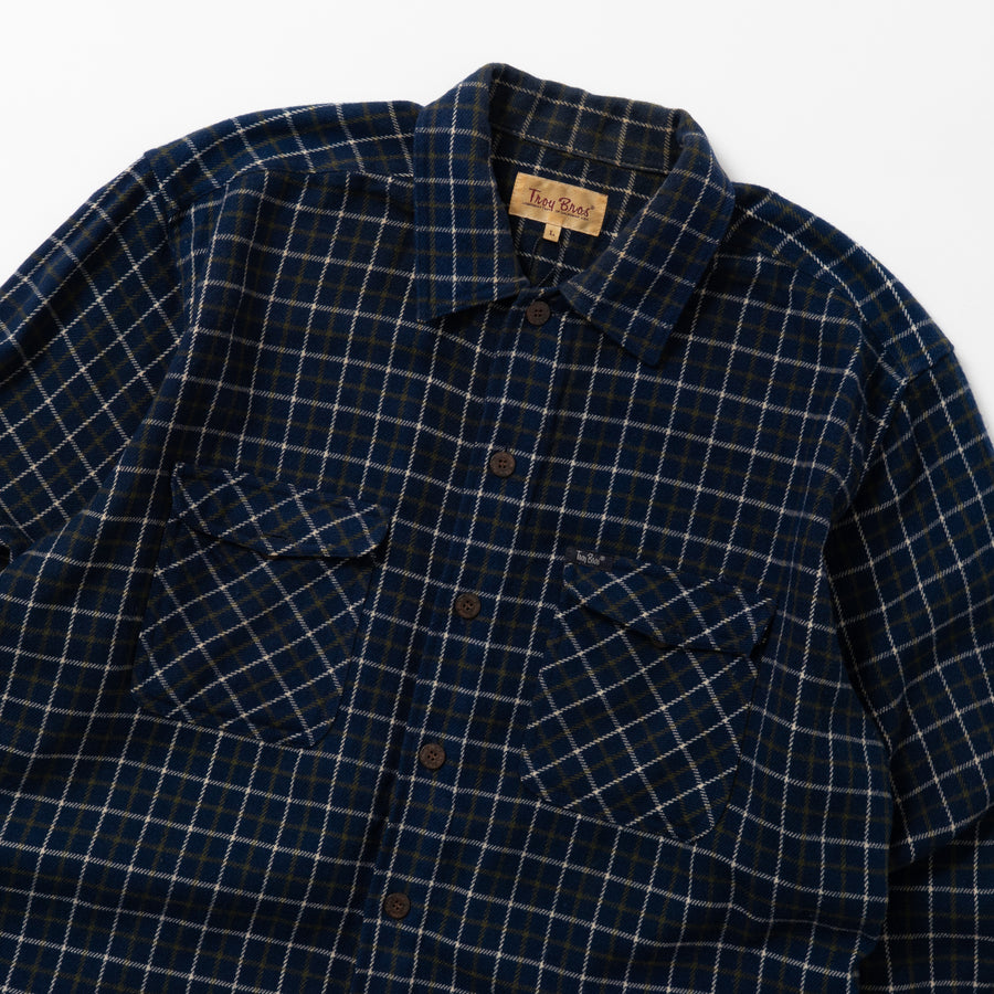 90'S TROY BROS DOUBLE POCKET FLANNEL SHIRT