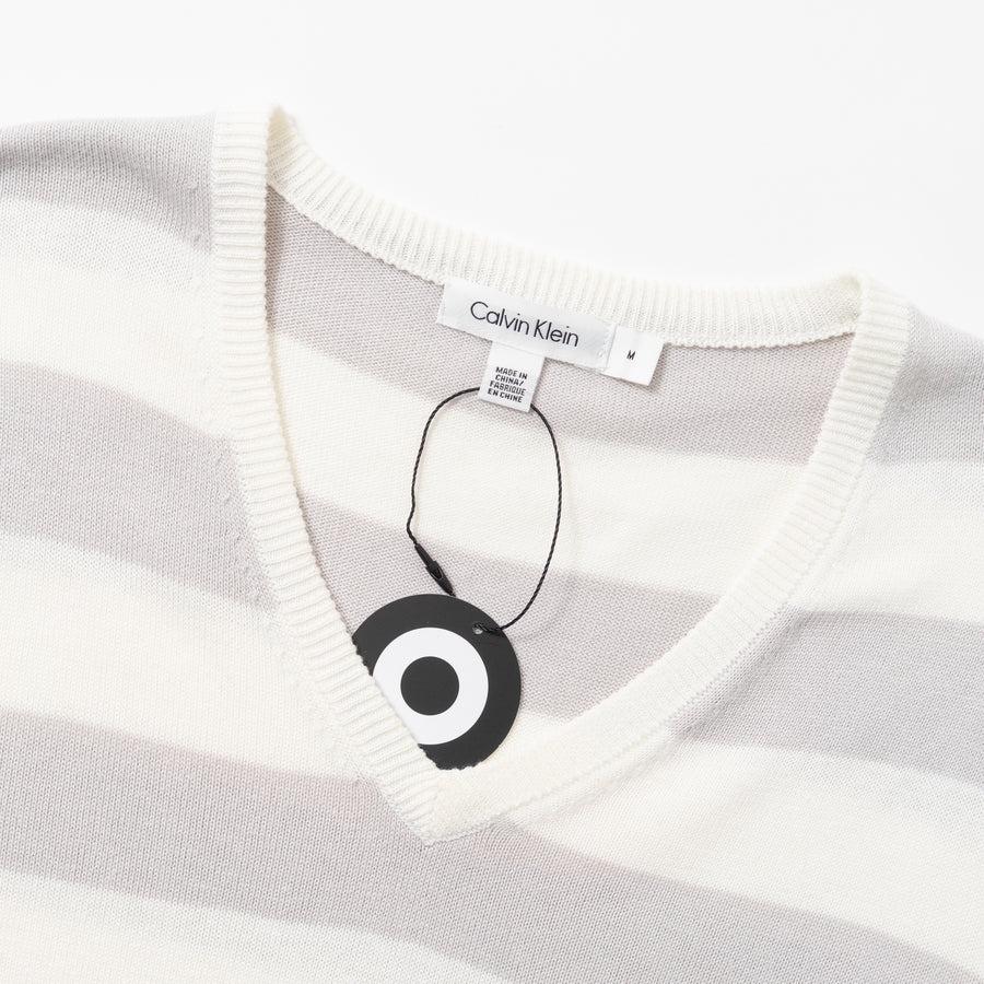 CALVIN KLEIN STRIPED KNIT SWEATER