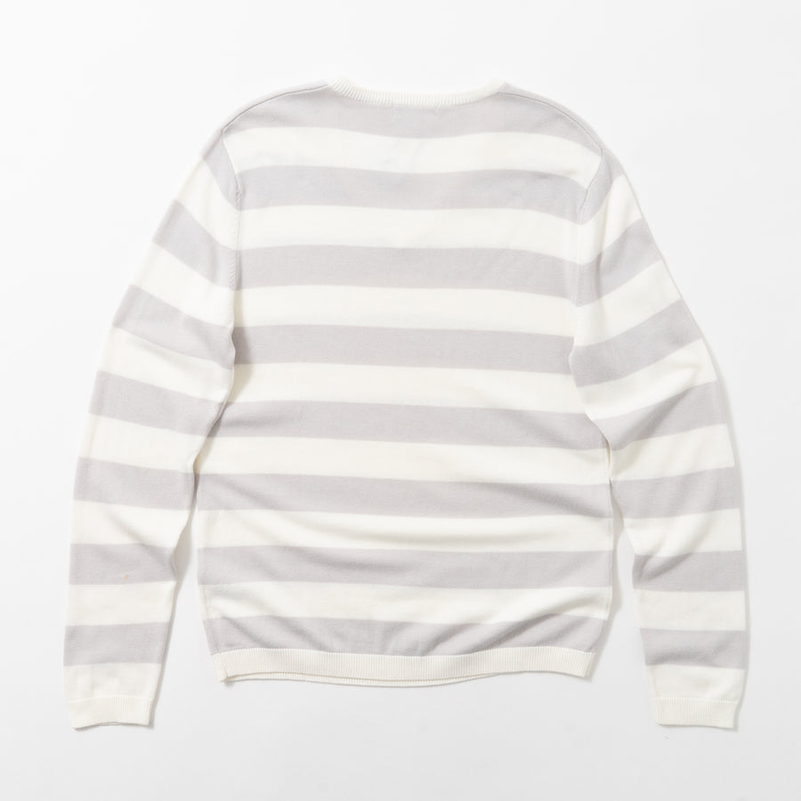CALVIN KLEIN STRIPED KNIT SWEATER
