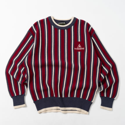 00's Le Coq Sportif Golf Collection Striped Knit Sweater