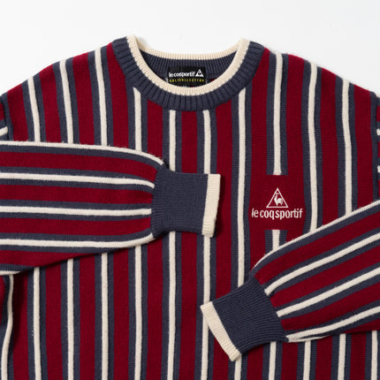 00's Le Coq Sportif Golf Collection Striped Knit Sweater