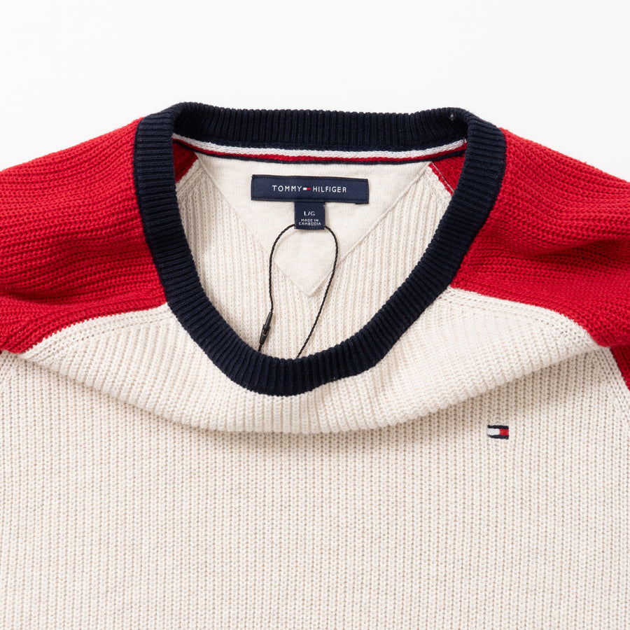 TOMMY HILFIGER Raglan Sleeve Cotton Sweater