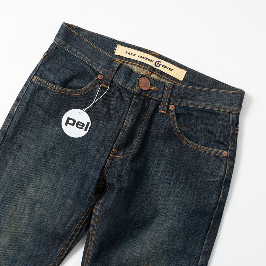 00's FAKE LONDON GENIUS Patched Bootcut Jeans
