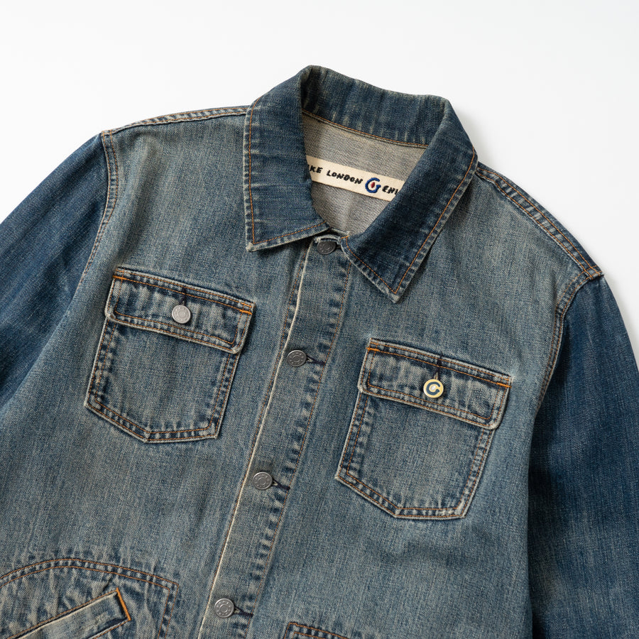 00's FAKE LONDON GENIUS Switched Denim Jacket