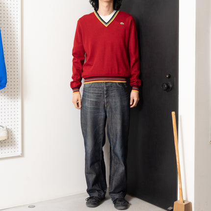 Lacoste Multi Color V-Neck Sweater