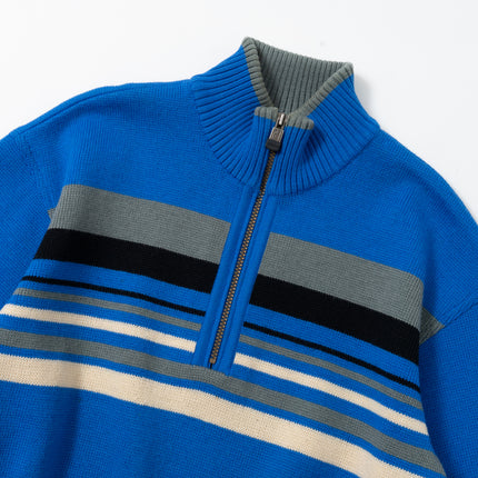 90's ellesse Striped Half-Zip Racing Sweater