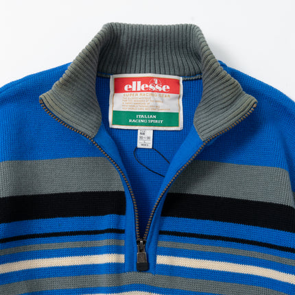 90's ellesse Striped Half-Zip Racing Sweater