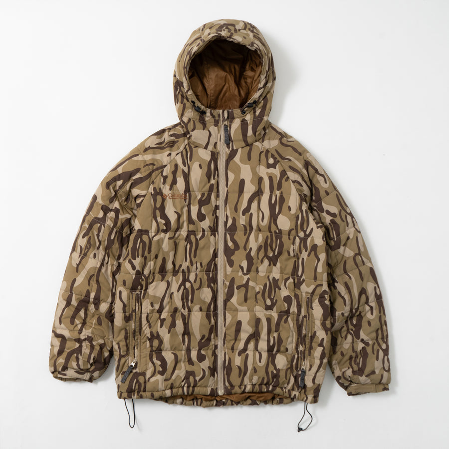 00's COLUMBIA CAMOUFLAGE PADDED HOODED JACKET