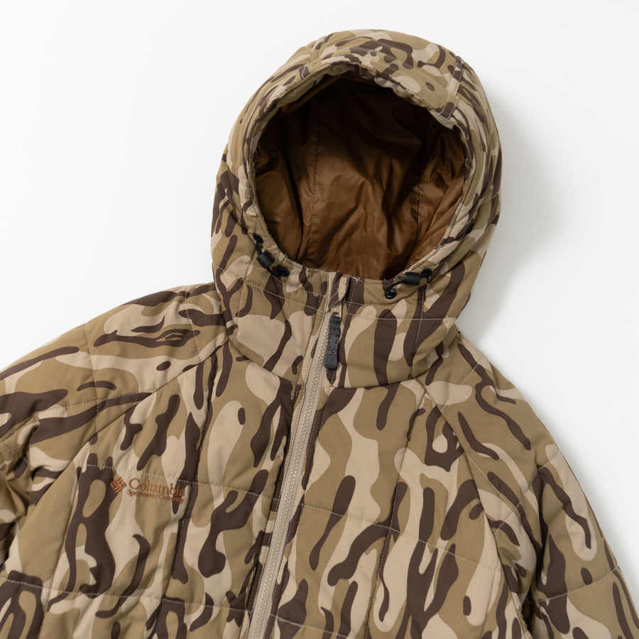 00's COLUMBIA CAMOUFLAGE PADDED HOODED JACKET
