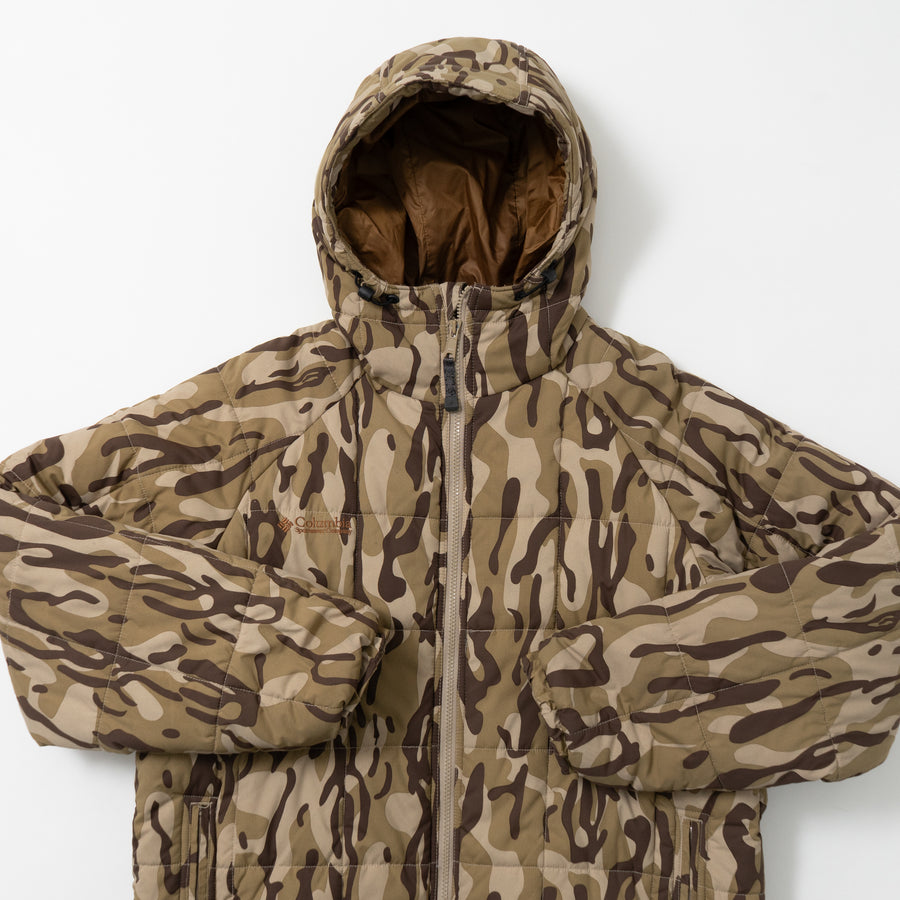 00's COLUMBIA CAMOUFLAGE PADDED HOODED JACKET
