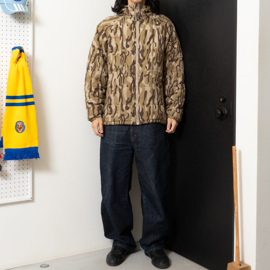 00's COLUMBIA CAMOUFLAGE PADDED HOODED JACKET