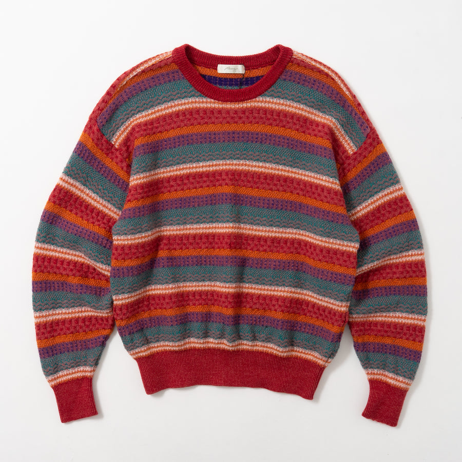 90's MIZUNO MULTI COLOR STRIPED KNIT SWEATER