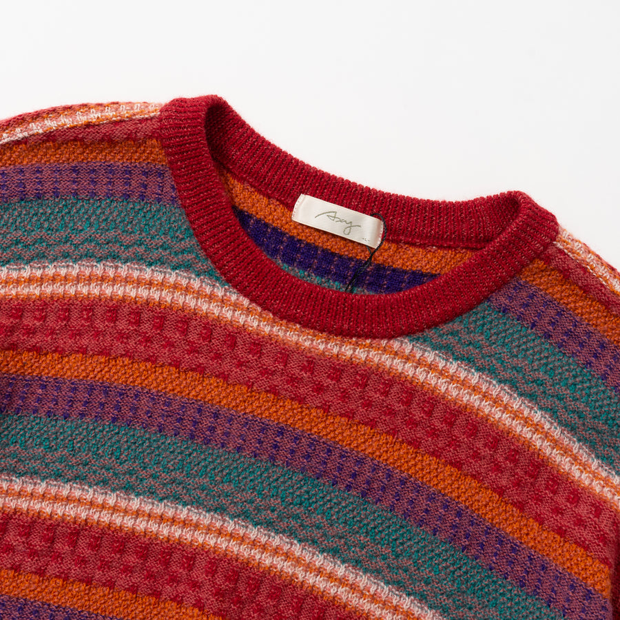 90's MIZUNO MULTI COLOR STRIPED KNIT SWEATER