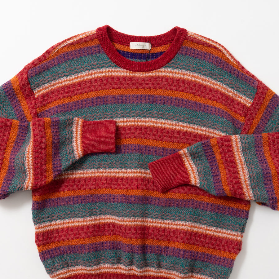 90's MIZUNO MULTI COLOR STRIPED KNIT SWEATER