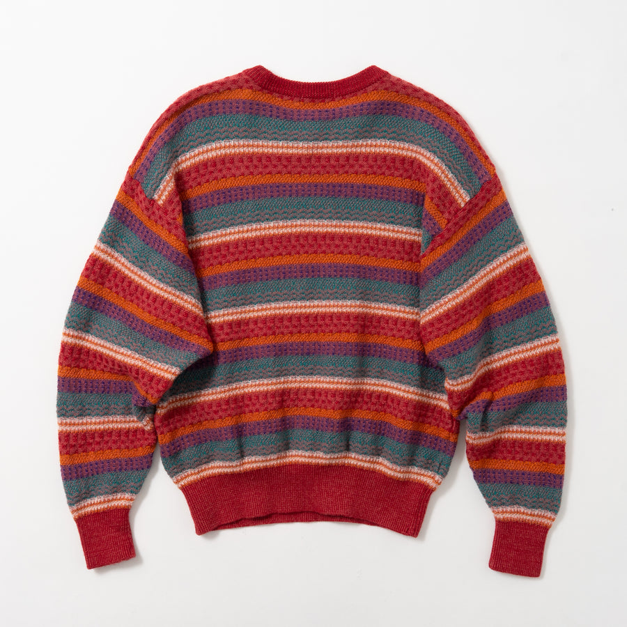 90's MIZUNO MULTI COLOR STRIPED KNIT SWEATER