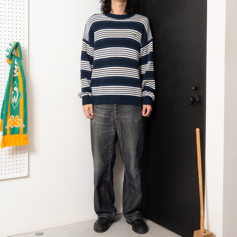 90's LACOSTE STRIPED KNIT SWEATER
