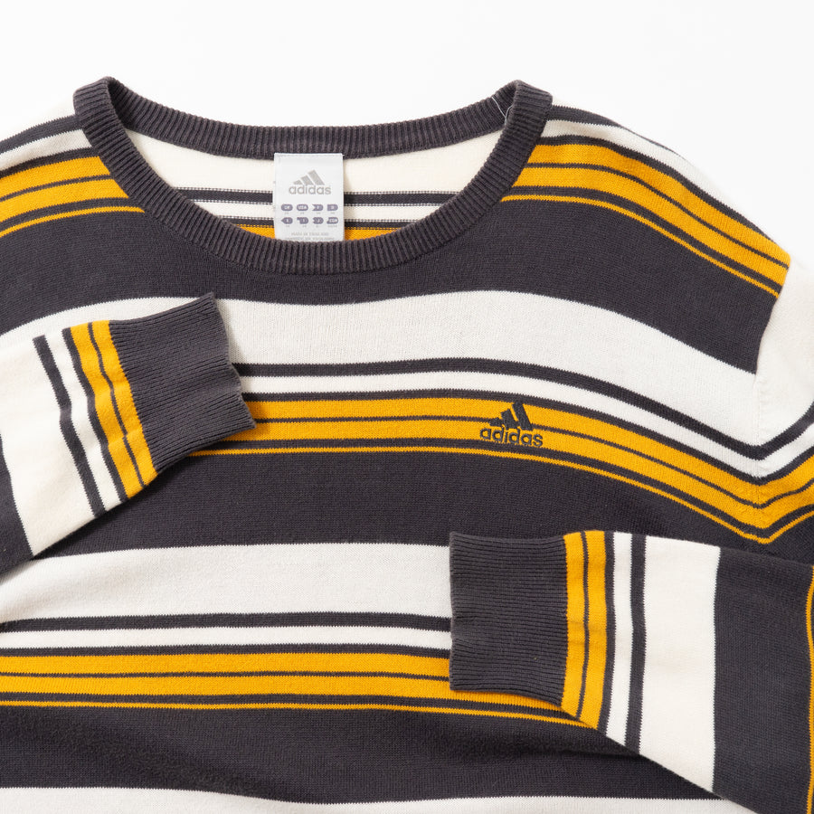00'S ADIDAS MUTI STRIPED KNIT SWEATER
