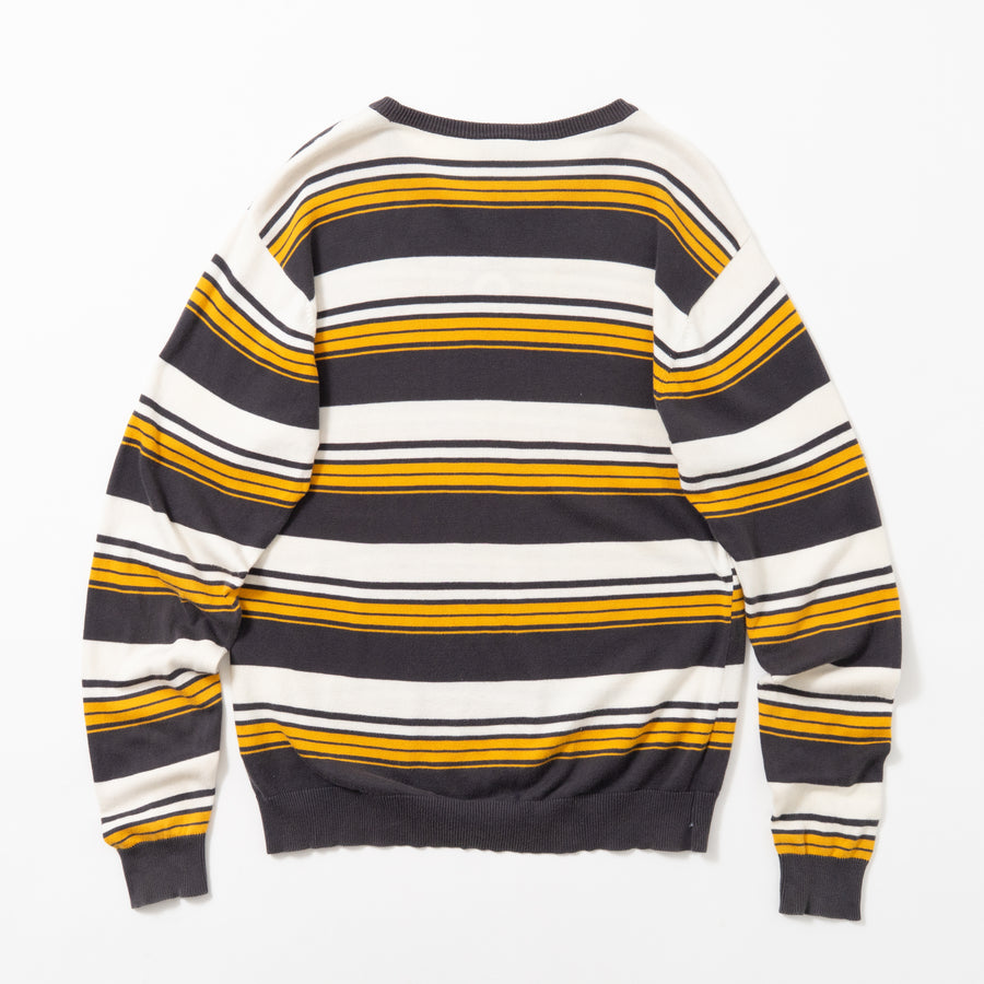 00'S ADIDAS MUTI STRIPED KNIT SWEATER
