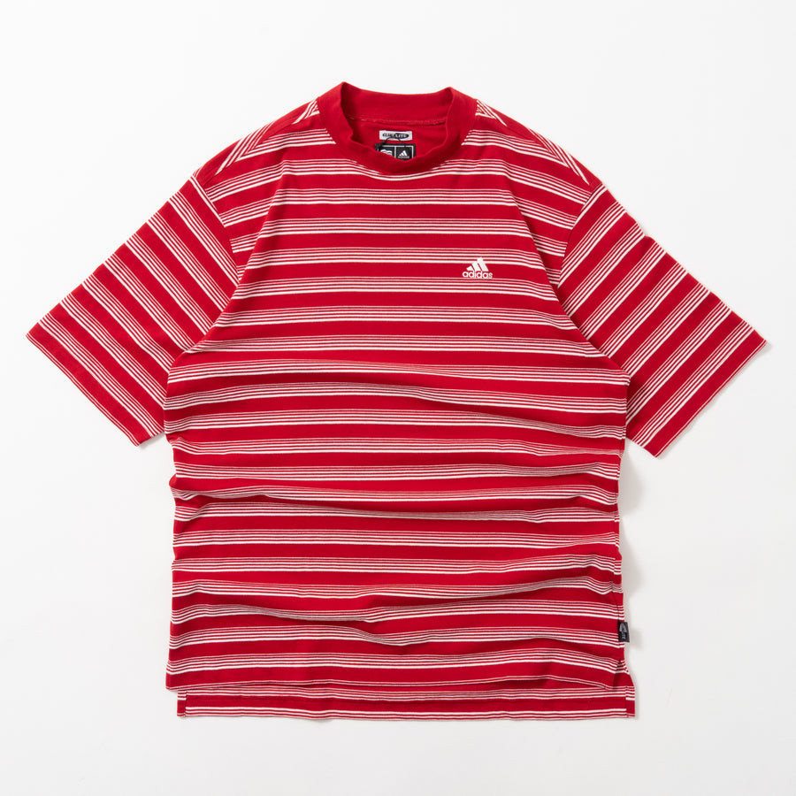 00'S ADIDAS GOLF STRIPED MOCK NECK S/S TEE