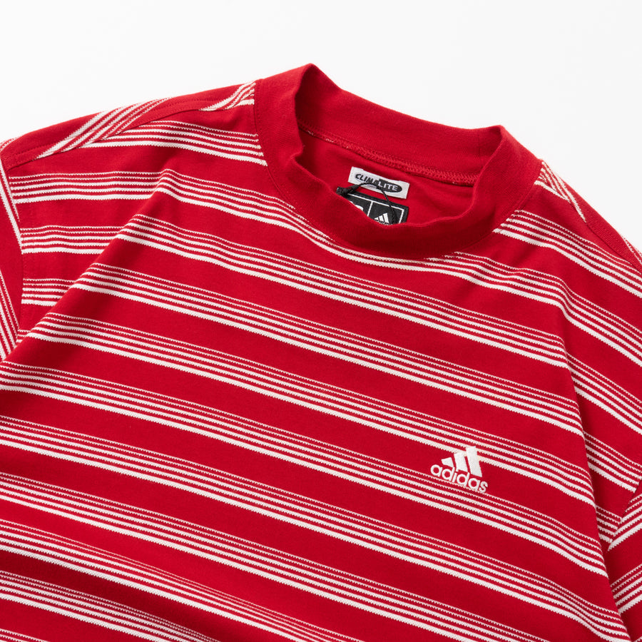 00'S ADIDAS GOLF STRIPED MOCK NECK S/S TEE