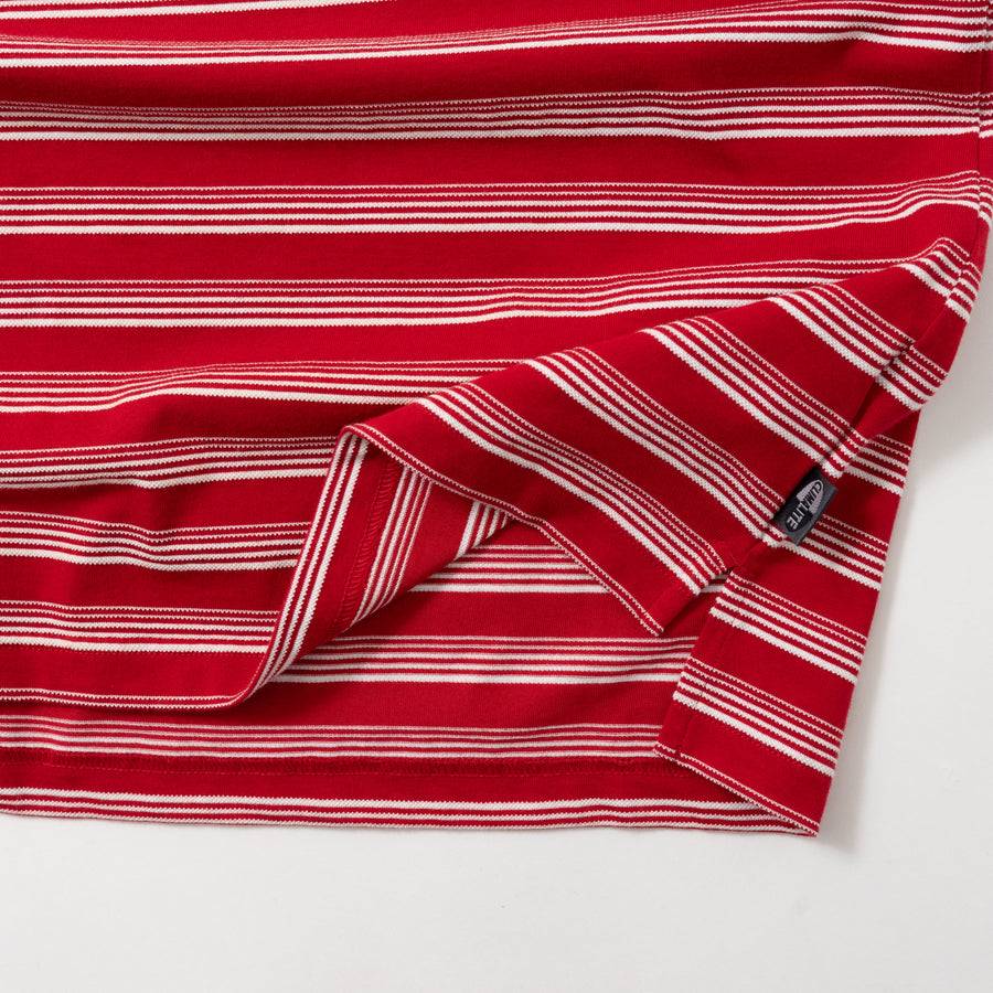 00'S ADIDAS GOLF STRIPED MOCK NECK S/S TEE