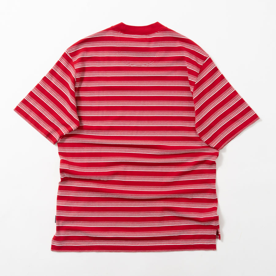 00'S ADIDAS GOLF STRIPED MOCK NECK S/S TEE