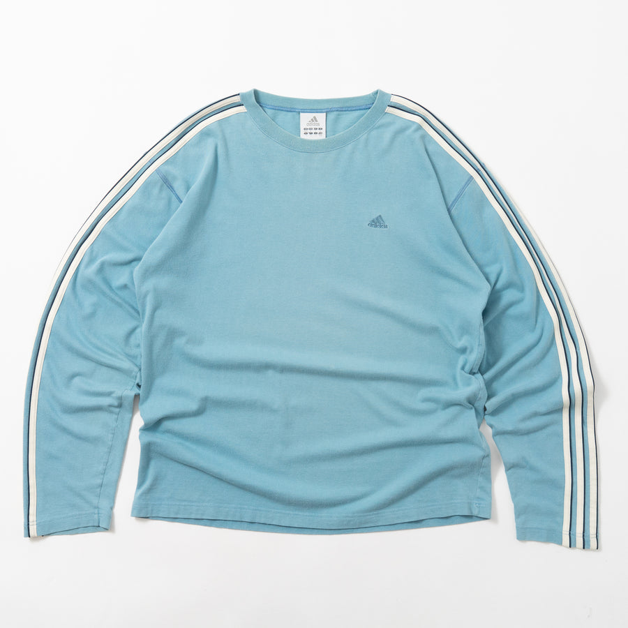 00's adidas 3 Striped L/S Tee